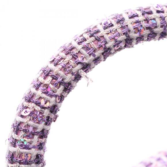 Chanel Matelasse top handle shoulder bag, fabric, women's, purple - Picture 7 of 9